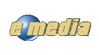 logotyp `e media`